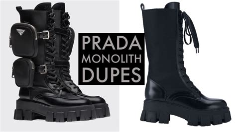 prada monlith|prada monolith boots dupe.